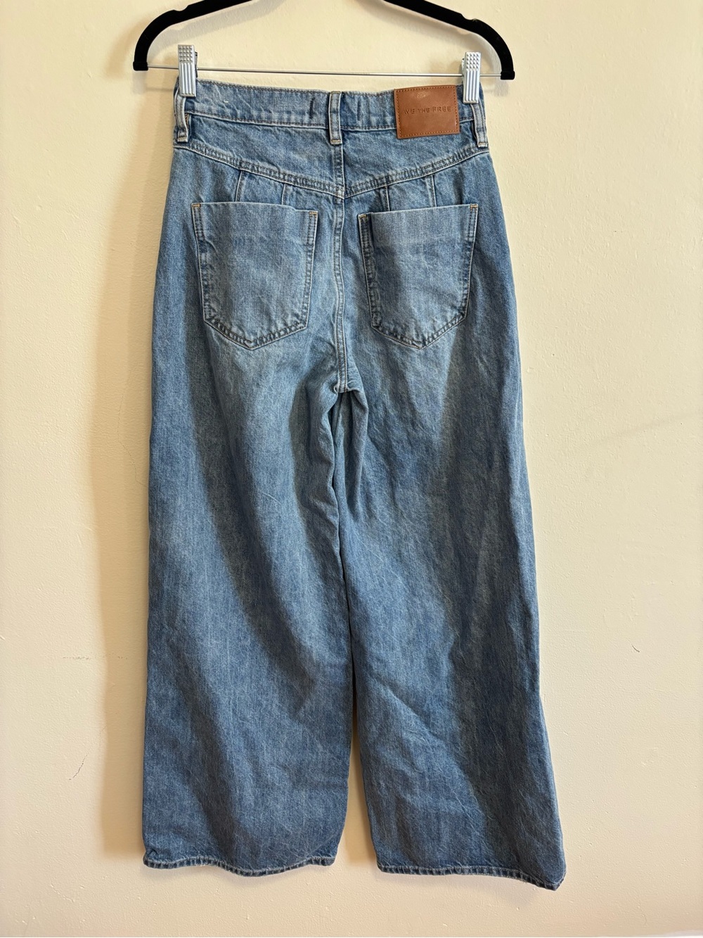 We The Free High-Rise Wide Leg Jeans - Light Blue Wash - Picture 6 of 12